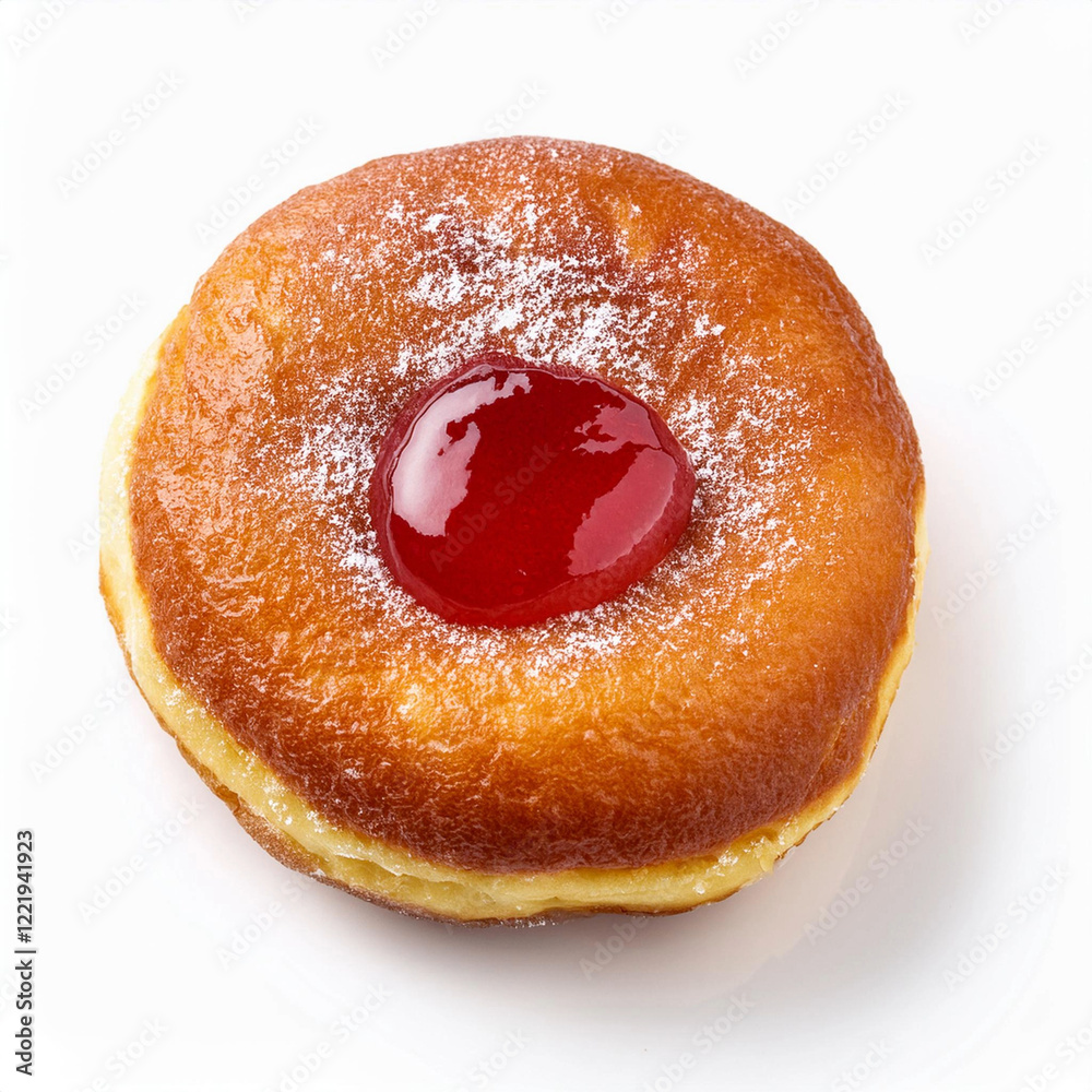 Obraz premium Jelly Donut with Powdered Sugar
