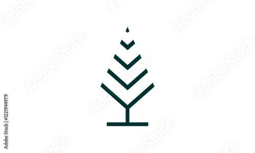 a graphic image with a spruce tree theme, on a white background. vector graphic base.