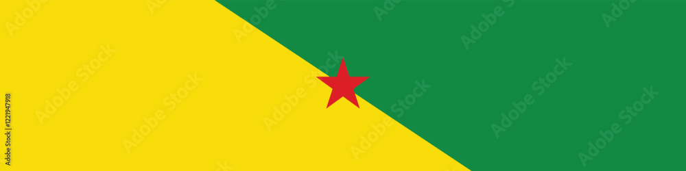 French Guiana flag long banner digital vector illustration French Guiana flag long banner digital vector illustration