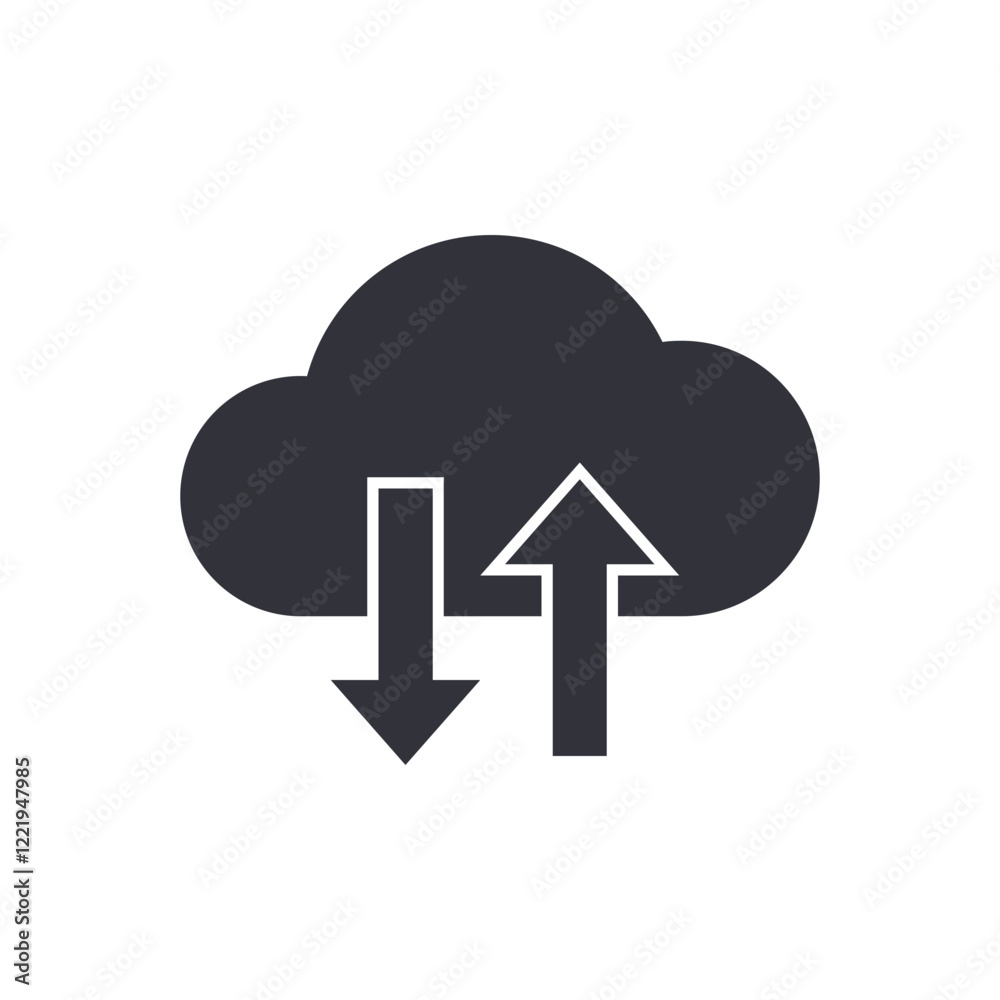 Cloud sharing solid icons, minimalist vector illustration ,simple transparent graphic element .Isolated on white background Cloud sharing solid icons, minimalist vector illustration ,simple transparent graphic element .Isolated on white background