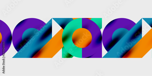 Vibrant abstract background circles with smooth gradients, creating a dynamic and modern design. Ideal for creative, tech, or contemporary-themed projects