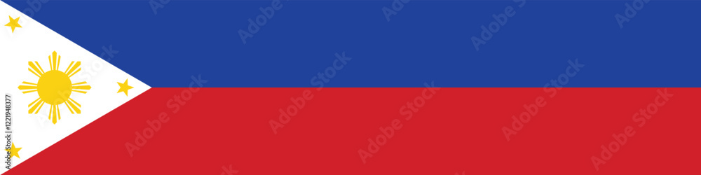 Obraz premium Philippines flag long banner digital vector illustration