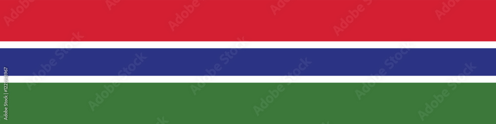 Gambia flag long banner digital vector illustration Gambia flag long banner digital vector illustration