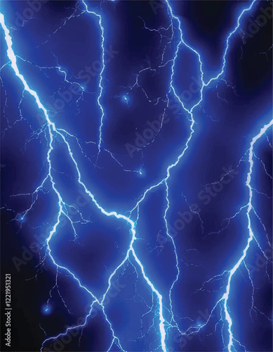 lightning in the night sky