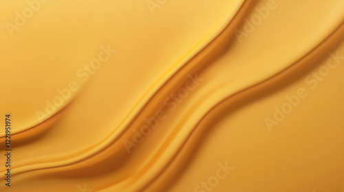 Flowing Gold Abstract: A Smooth, Satin-Like Texture with Wavy Lines and Subtle Shadows