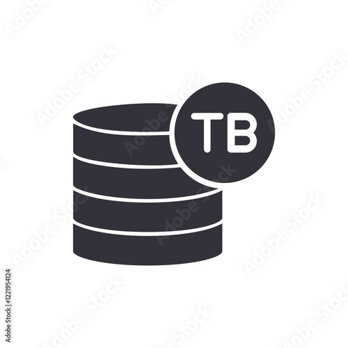Data storage solid icons, minimalist vector illustration ,simple transparent graphic element .Isolated on white background