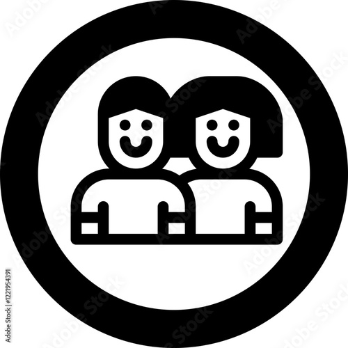 citizen solid line icon