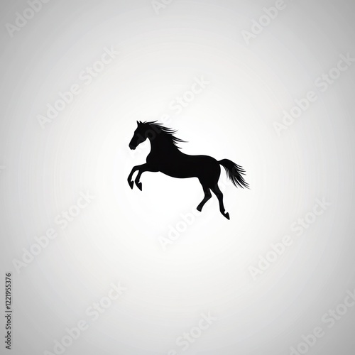 Wallpaper Mural Leaping Horse Silhouette A Black Stallion in Motion Torontodigital.ca