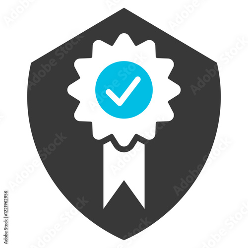 Warranty Glyph Blue Grey Icon