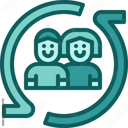 exchange two tone icon