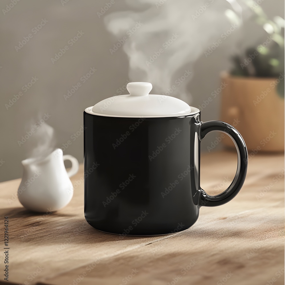 Obraz premium A white mug on a table