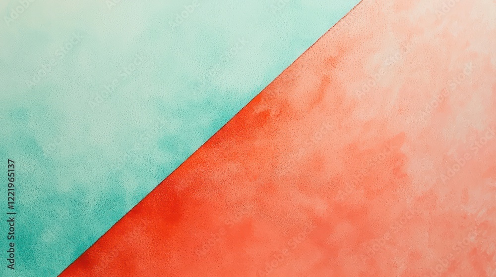 Red to mint gradient featuring a gentle felt texture Red to mint gradient featuring a gentle felt texture