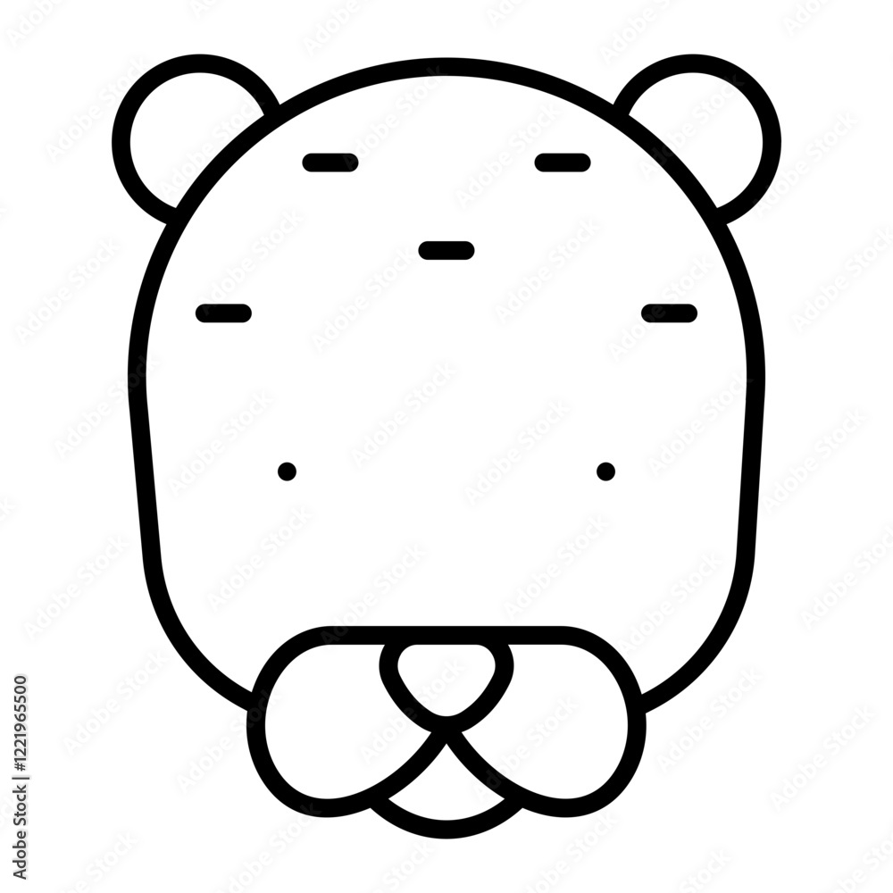 Obraz premium Cheetah outline icon