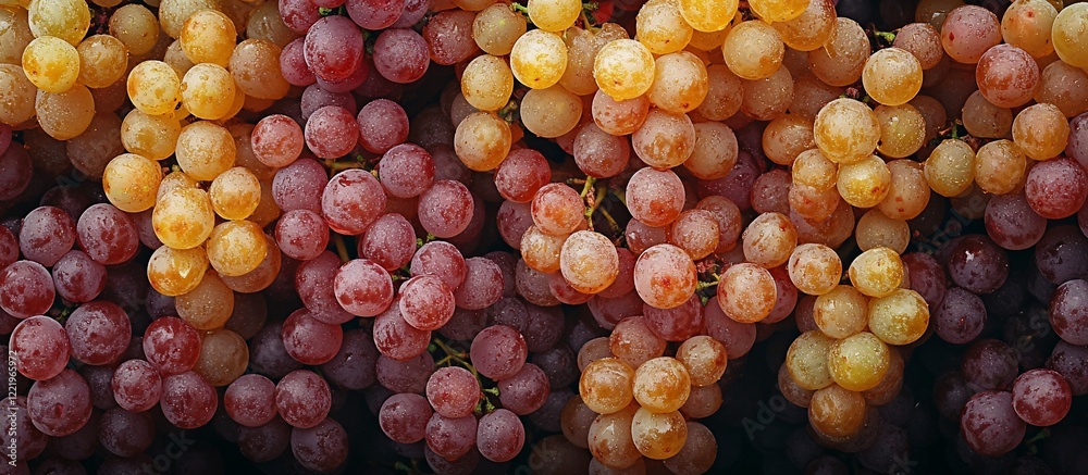 A Bountiful Harvest: Vibrant Red and Gold Grapes A Bountiful Harvest: Vibrant Red and Gold Grapes