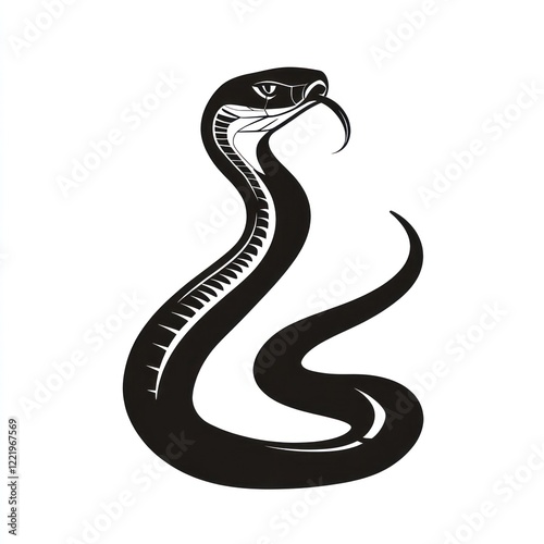 Wallpaper Mural Black Cobra Snake Artistic Silhouette Design Torontodigital.ca