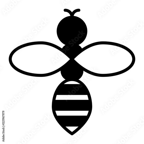 Bee black icon