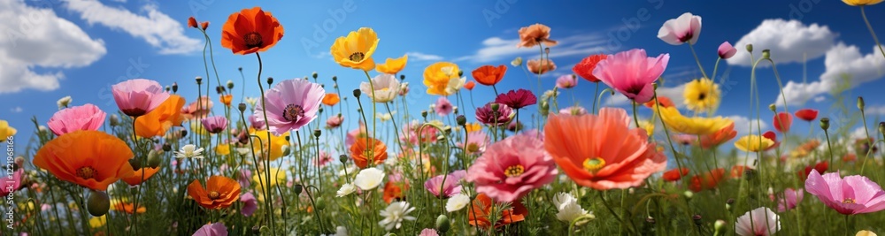Spring flower field Spring flower field
