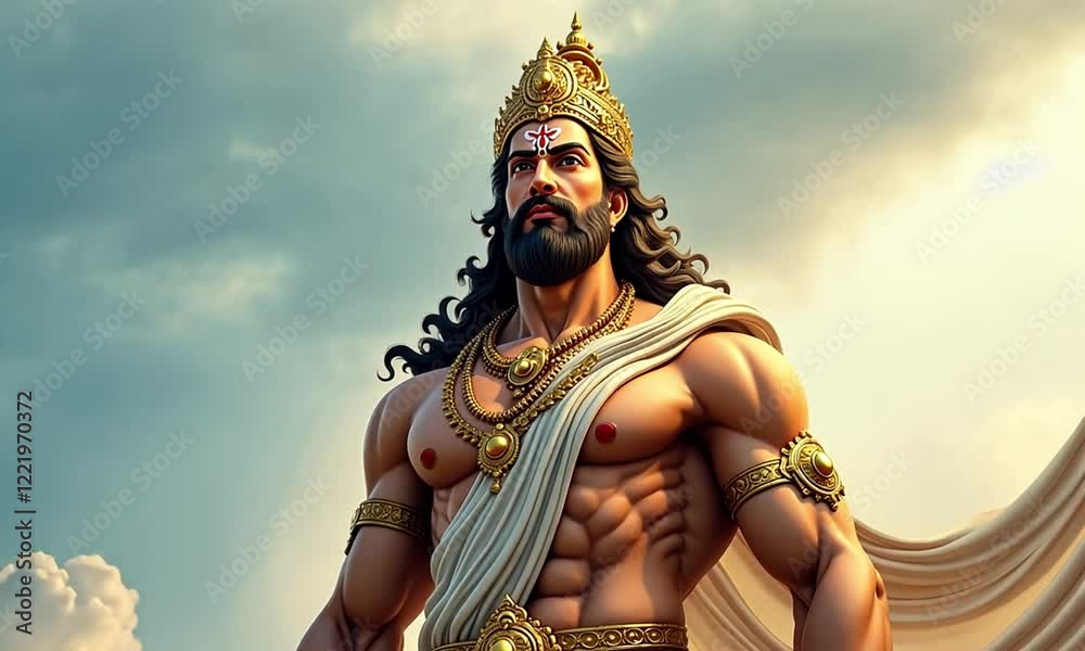 Lord Vishnu in Serene Form with Divine Powers Lord Vishnu in Serene Form with Divine Powers