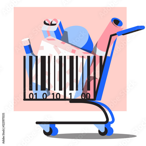 Black friday, full shopping cart 