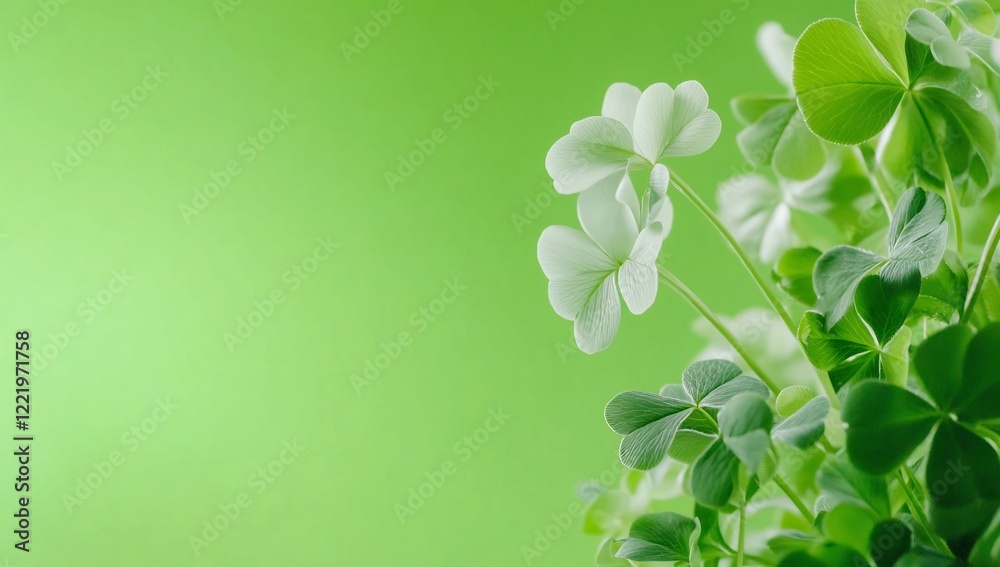 Green clover leaves, spring backdrop, nature, St. Patrick's Day Green clover leaves, spring backdrop, nature, St. Patrick's Day