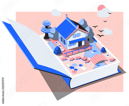Reading an engaging story book 