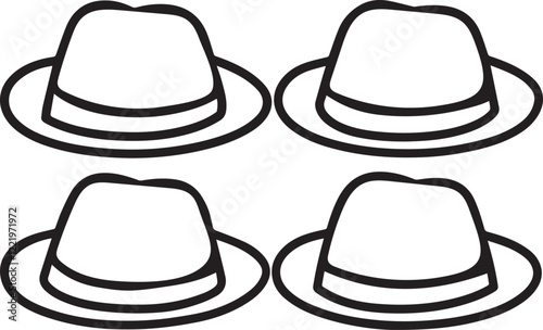 vector illustration of a hat with a clean line style