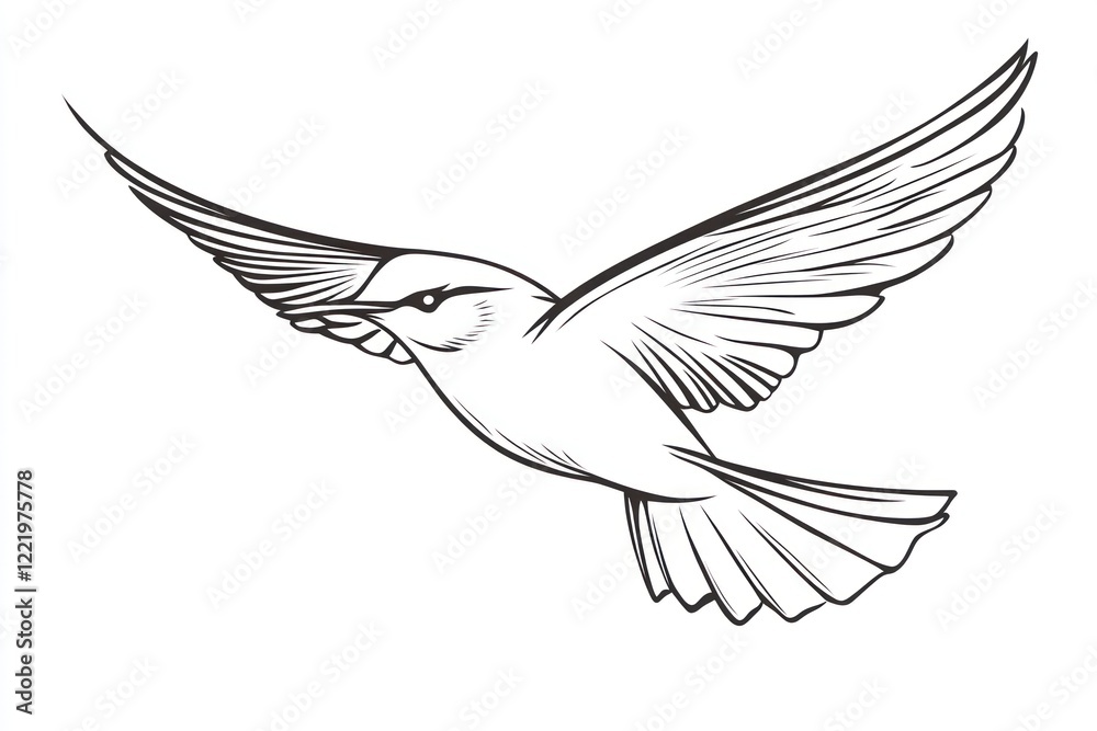 Obraz premium A graceful bird in flight soaring freely above