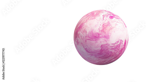 Fototapeta Naklejka Na Ścianę i Meble -  Pink planet on transparent background