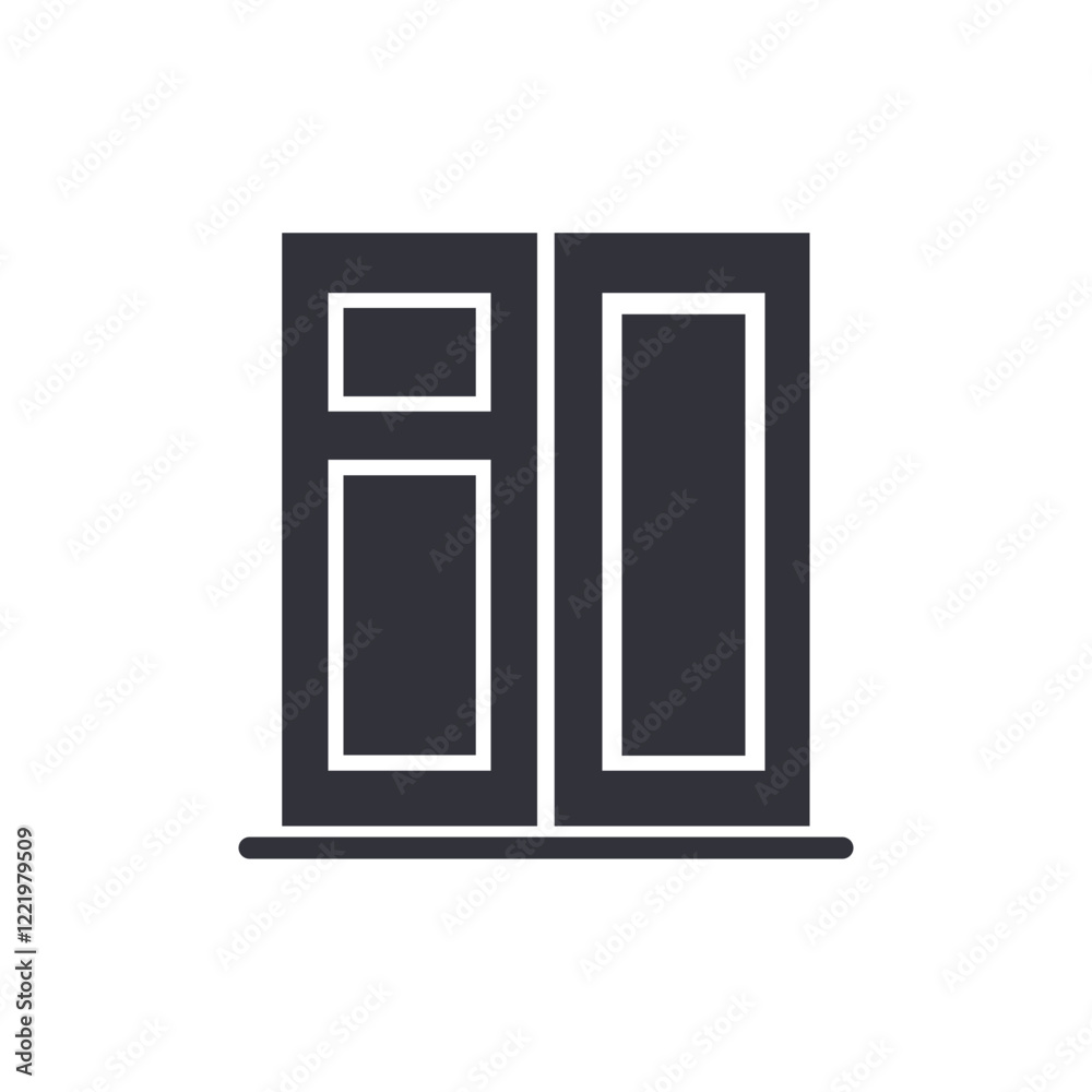 Door solid icons, minimalist vector illustration ,simple transparent graphic element .Isolated on white background Door solid icons, minimalist vector illustration ,simple transparent graphic element .Isolated on white background