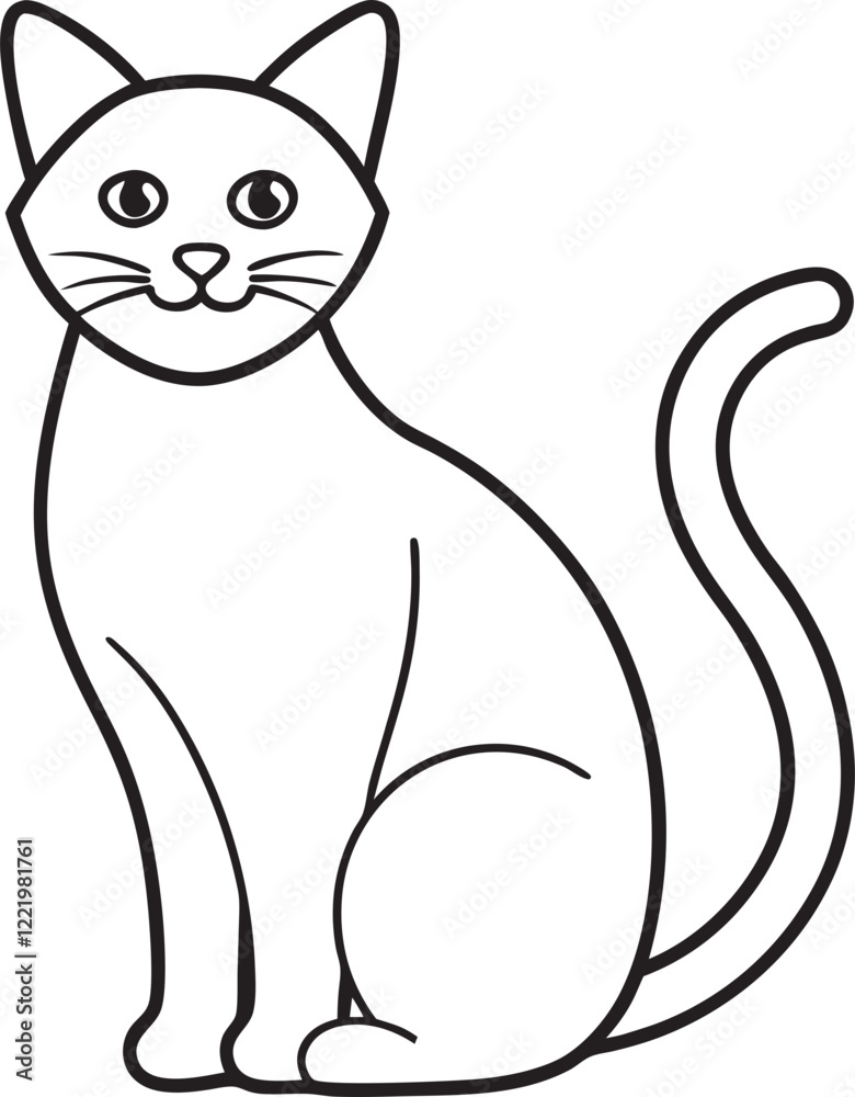 Obraz premium Cat Outline Icon