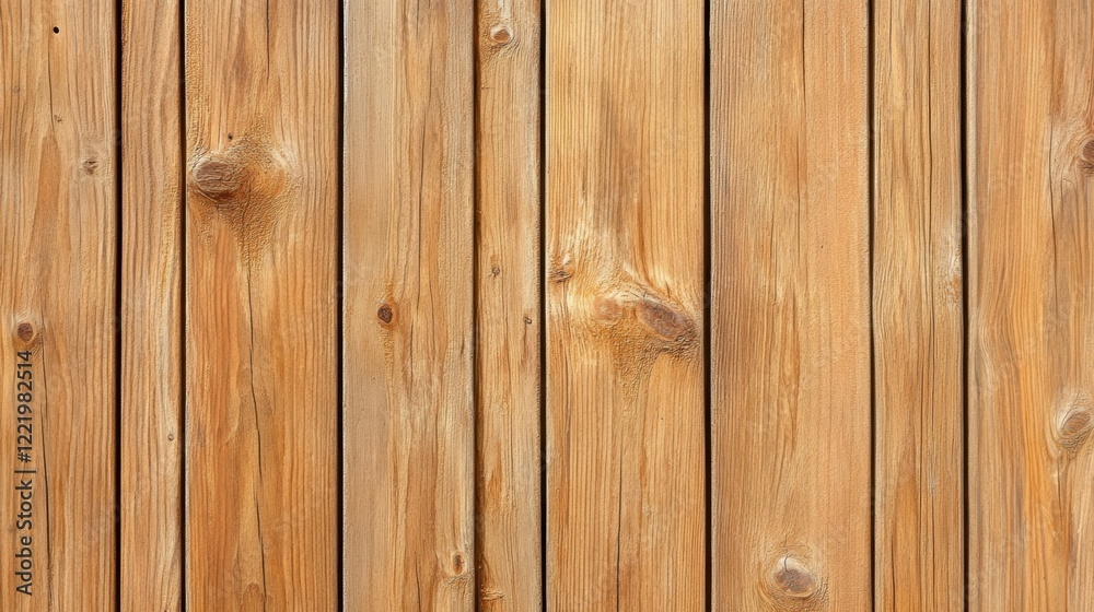 Fototapeta premium Natural wooden texture with vertical planks and subtle knots for rustic designs