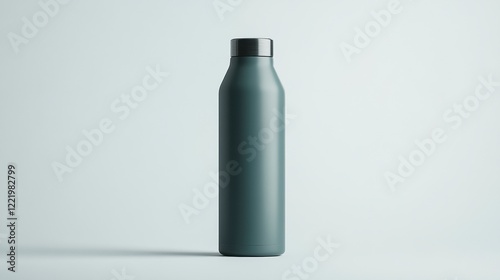 Sleek Matte Black Water Bottle, Modern Design, Reusable