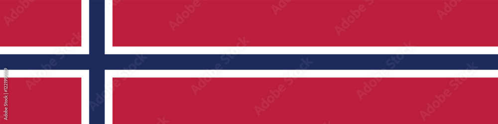 Fototapeta premium Norway flag long banner digital vector illustration