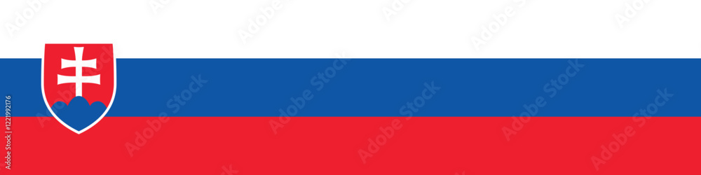 Naklejka premium Slovakia flag long banner digital vector illustration