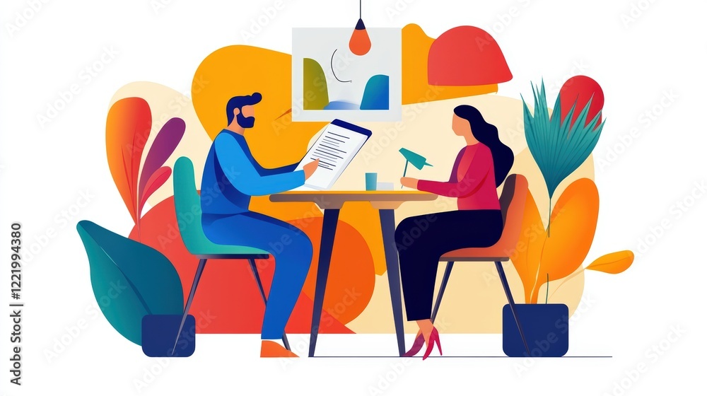 Client signing financial documents with their adviser in a homely and trusting environment Client signing financial documents with their adviser in a homely and trusting environment