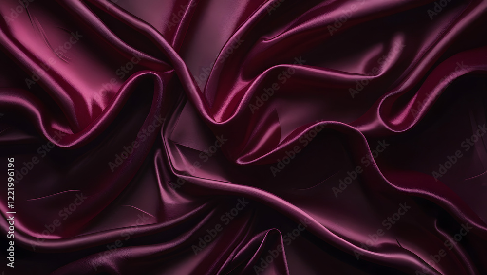 Obraz premium Elegant Burgundy and Crimson Abstract Background with Silk Satin Velvet Fabric