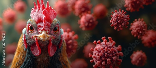 Wallpaper Mural 3D model of the avian influenza virus Torontodigital.ca