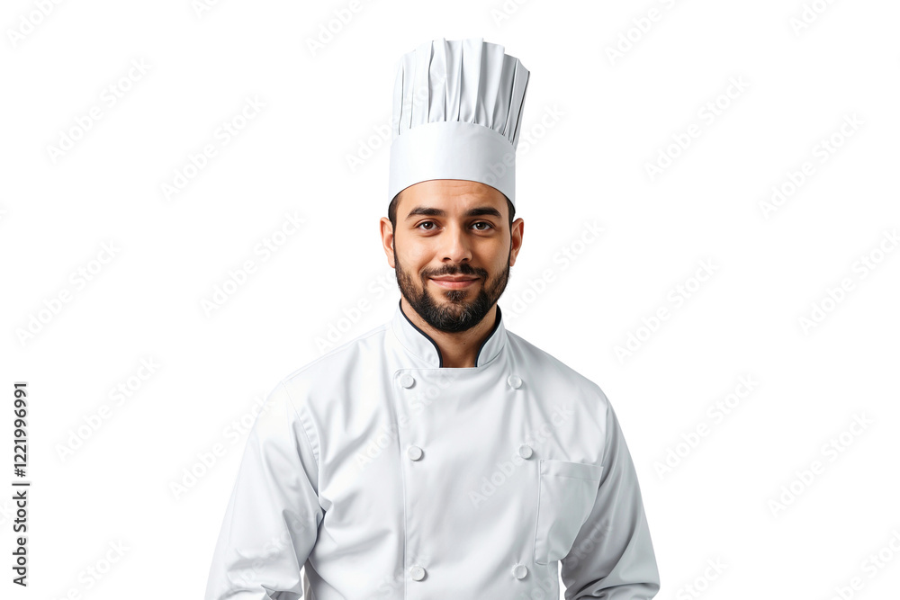 Smiling chef with a hat isolated on transparent background Smiling chef with a hat isolated on transparent background