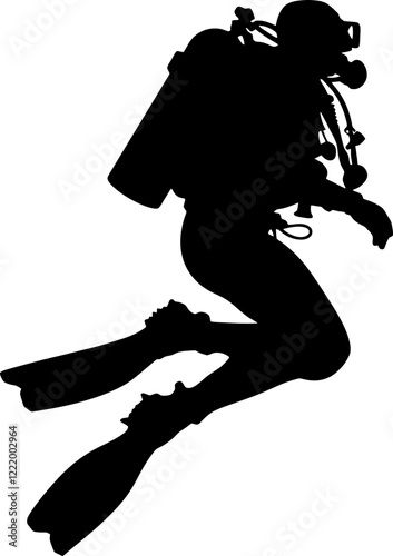 Scuba diver silhouette
