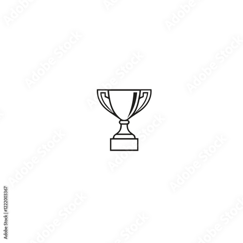 Silhouette of a trophy, perfect for highlighting special achievements or awards