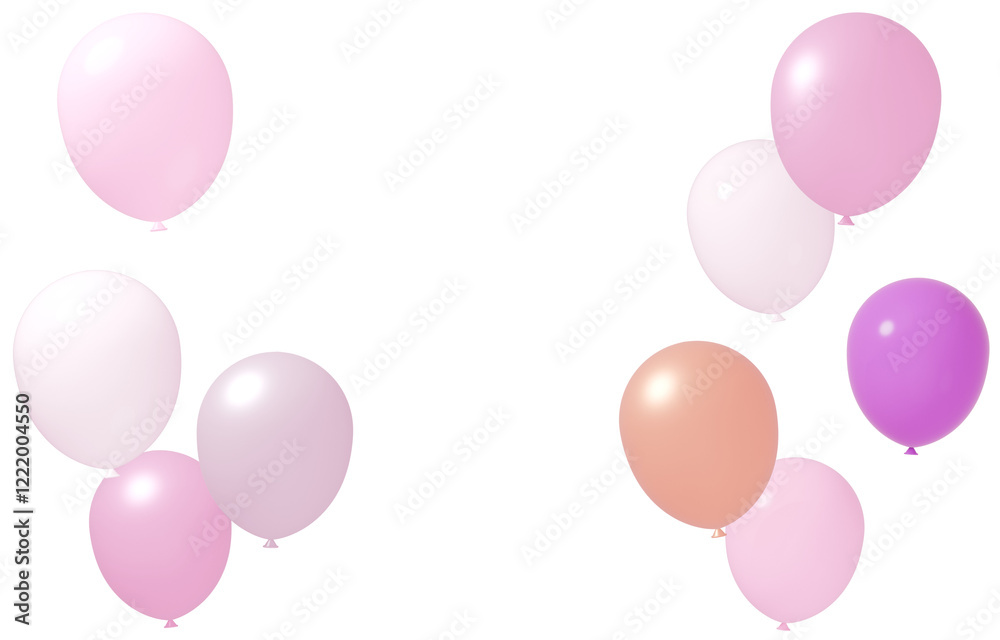 背景素材_風船_紫