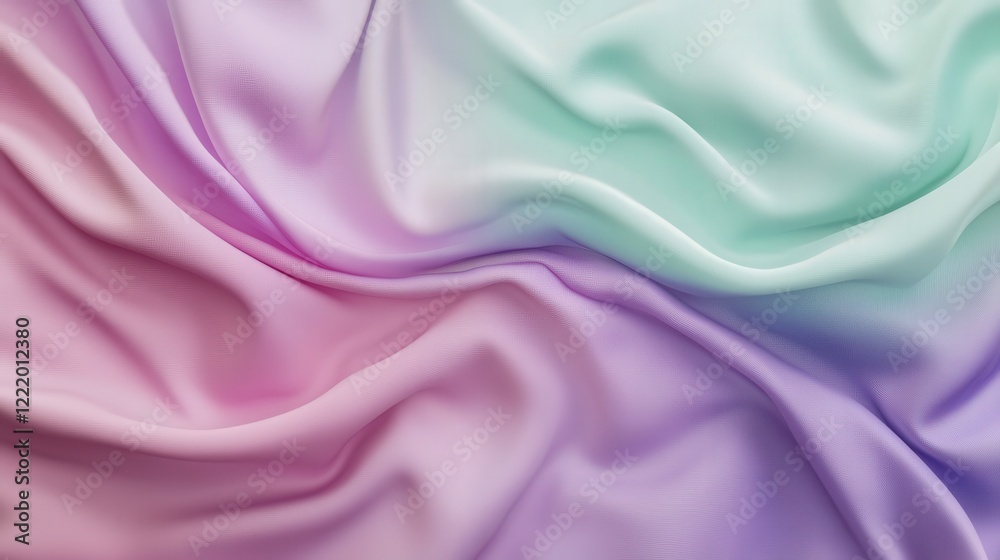Obraz premium Soft Pastel Silk Fabric Texture with Gentle Drapery and Flow