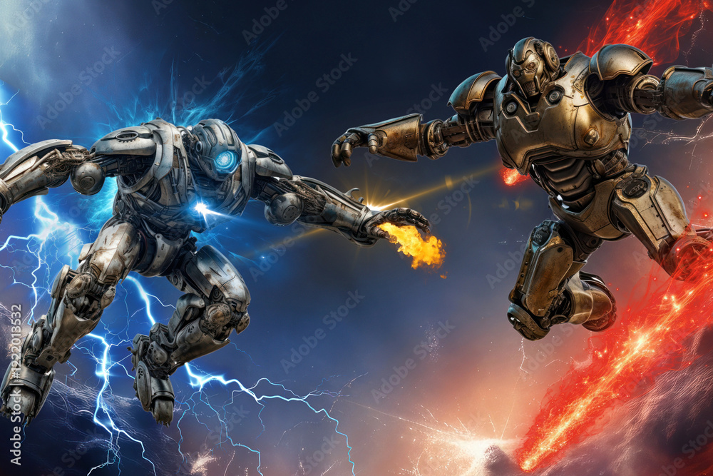 Fototapeta premium Robots war fantasy remix