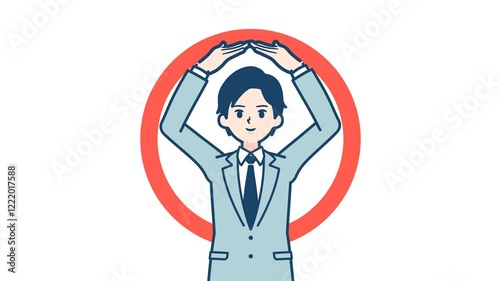 Biz man_pose making circle arms_with alpha channel