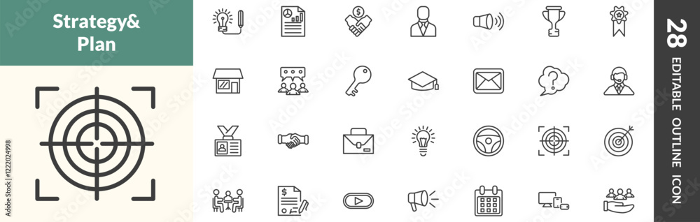 outline strategy icons set. editable linear creative, report, deal, and other 25 icons in this category isolated on transparent background. outline strategy icons set. editable linear creative, report, deal, and other 25 icons in this category isolated on transparent background.