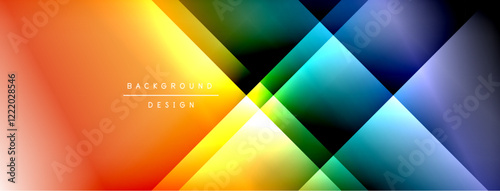Colorful gradient with lines made of shadow and light. Creative background