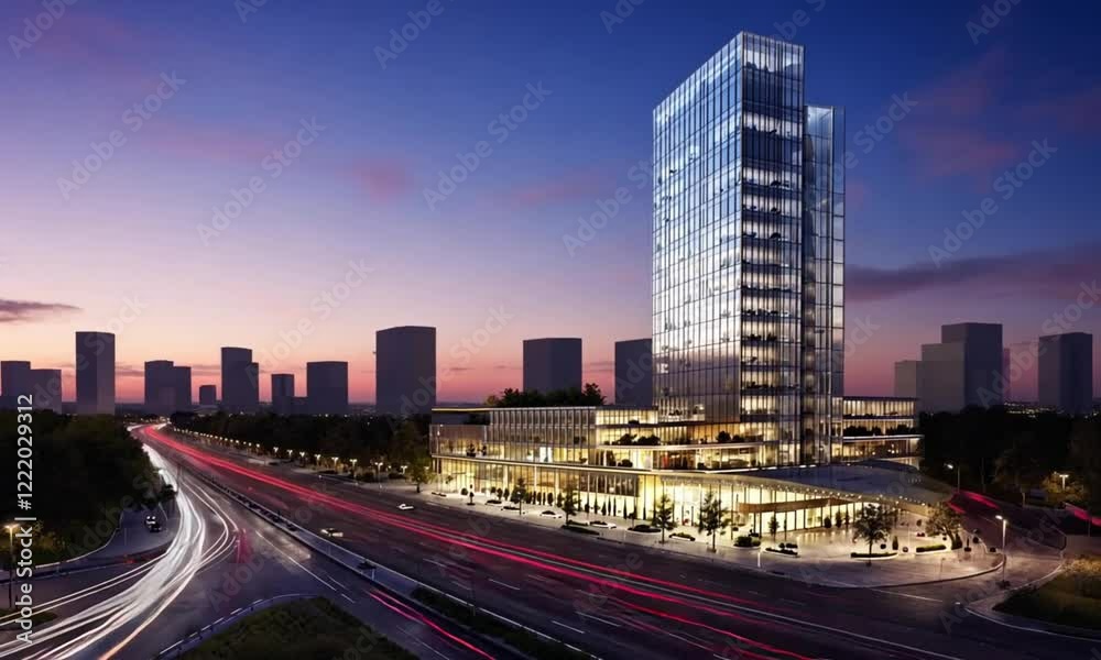 background of buildings and cars passing by in the city background of buildings and cars passing by in the city