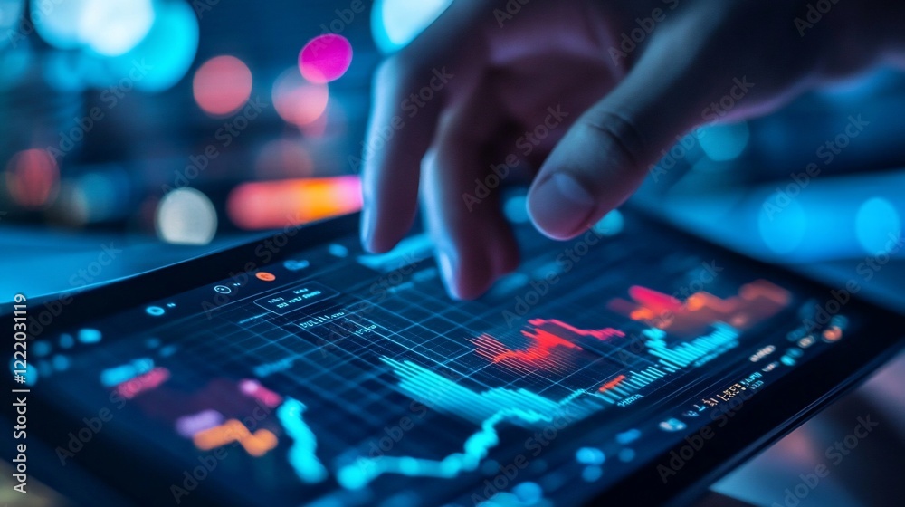 Digital Stock Market Analysis on Tablet Digital Stock Market Analysis on Tablet