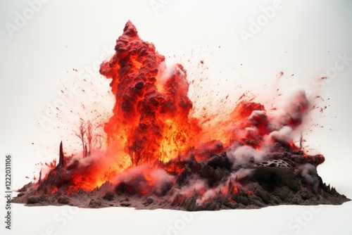 Volcanic explosion lava outdoors eruption. photo