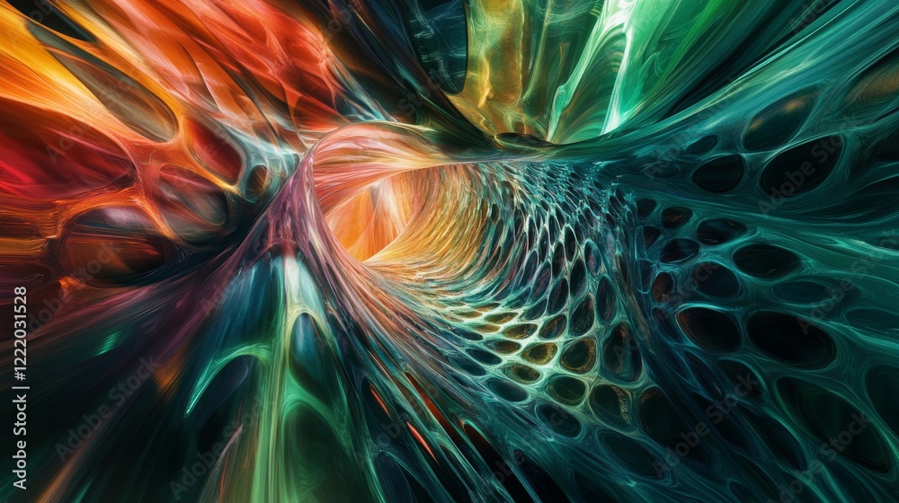 Obraz premium Modern digital abstract 3d background representing network abilities, technological processes, digital storage, and scientific innovation with copy space